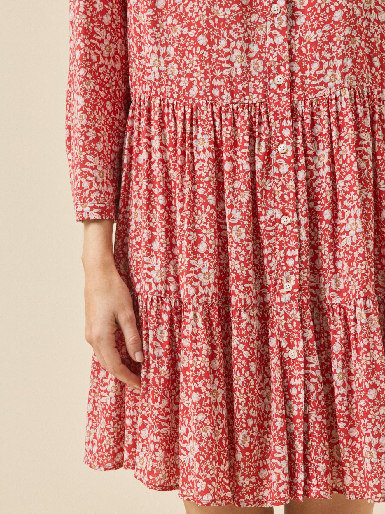 Women's short, ruffled dress made with Liberty fabric - The Limited Collection - Image 4