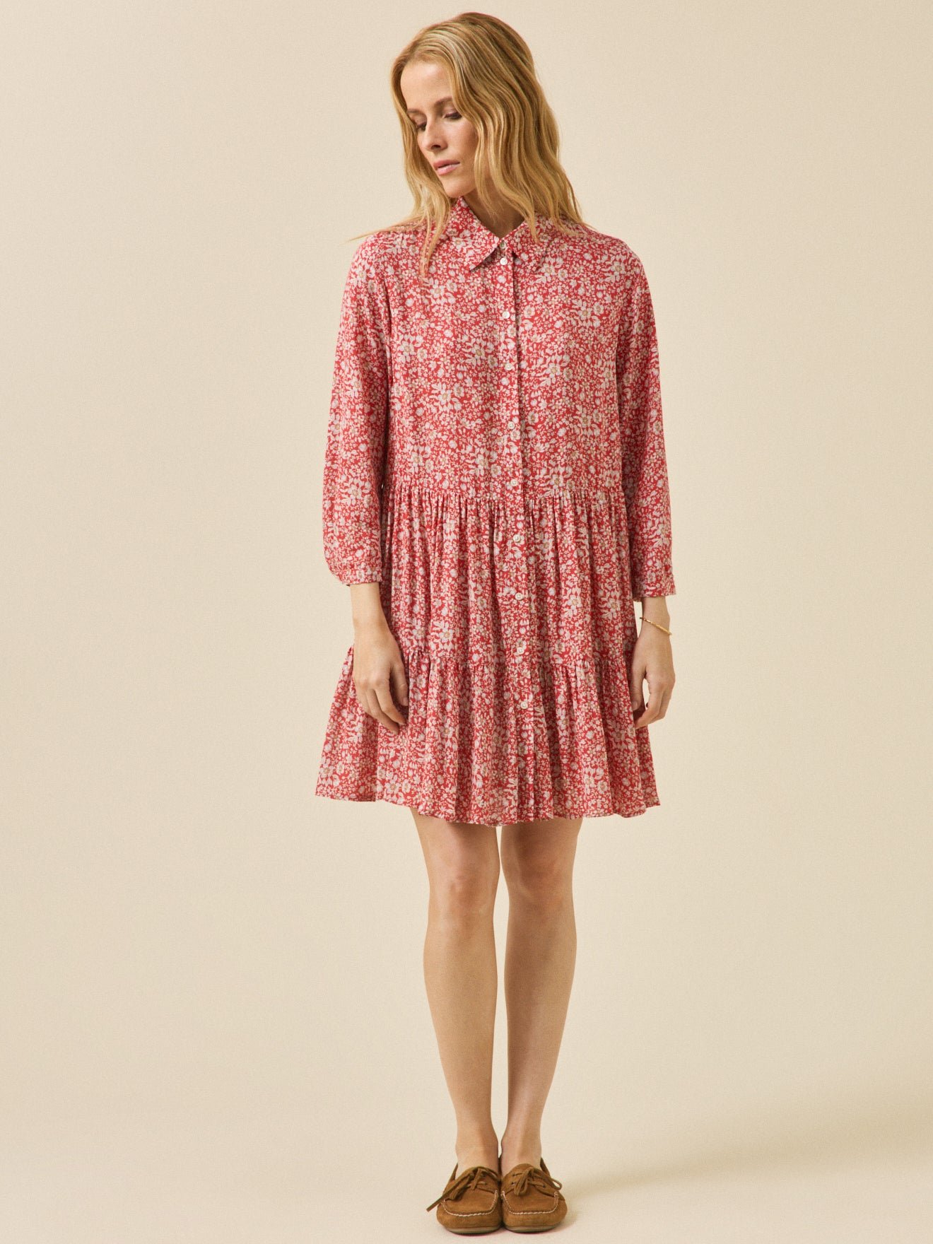 Women's short, ruffled dress made with Liberty fabric - The Limited Collection - Image 5