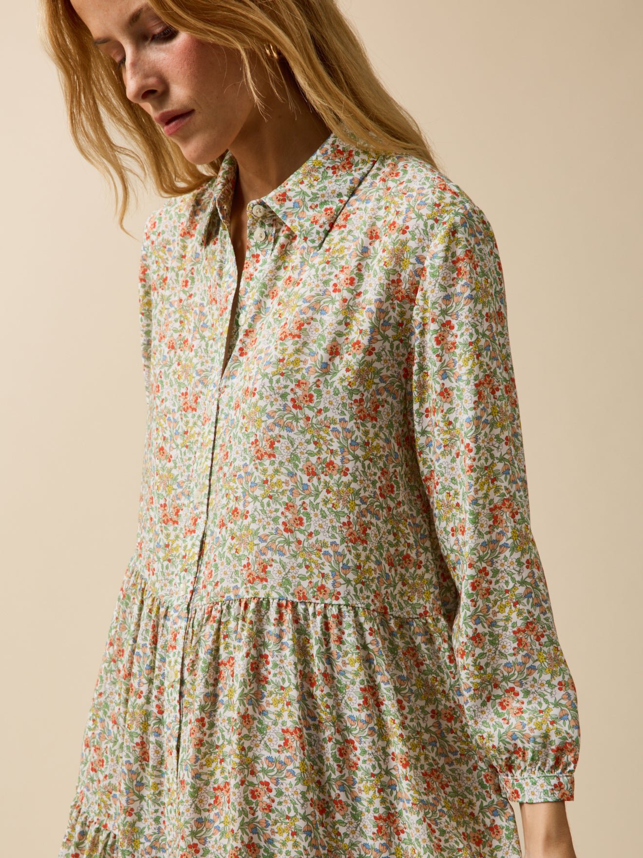 Women's short, ruffled dress made with Liberty fabric - The Limited Collection - Image 4