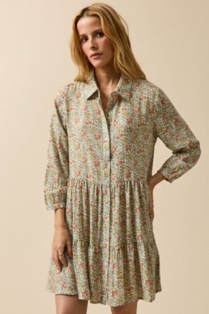 Women's short, ruffled dress made with Liberty fabric - The Limited Collection