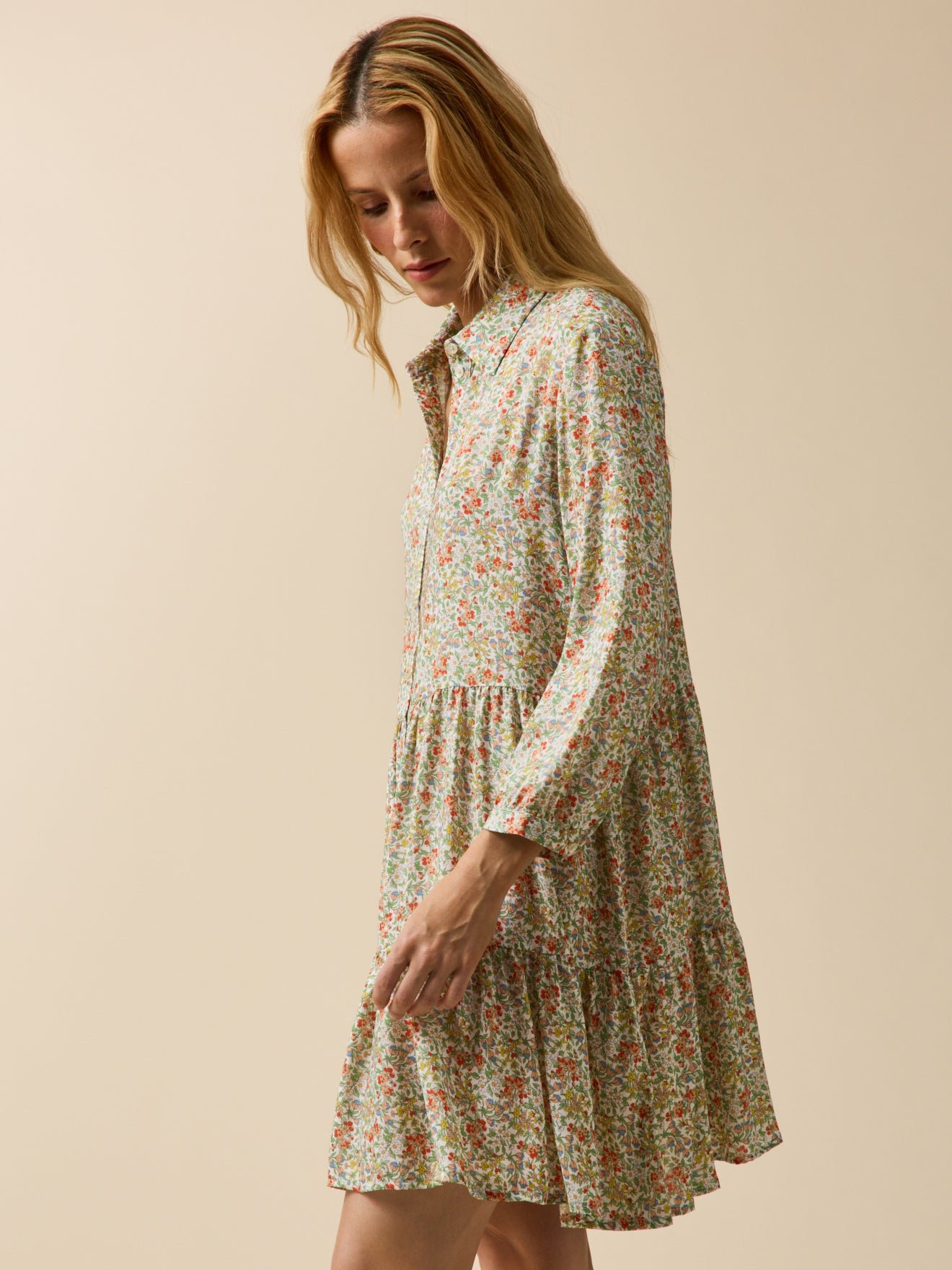 Women's short, ruffled dress made with Liberty fabric - The Limited Collection - Image 5