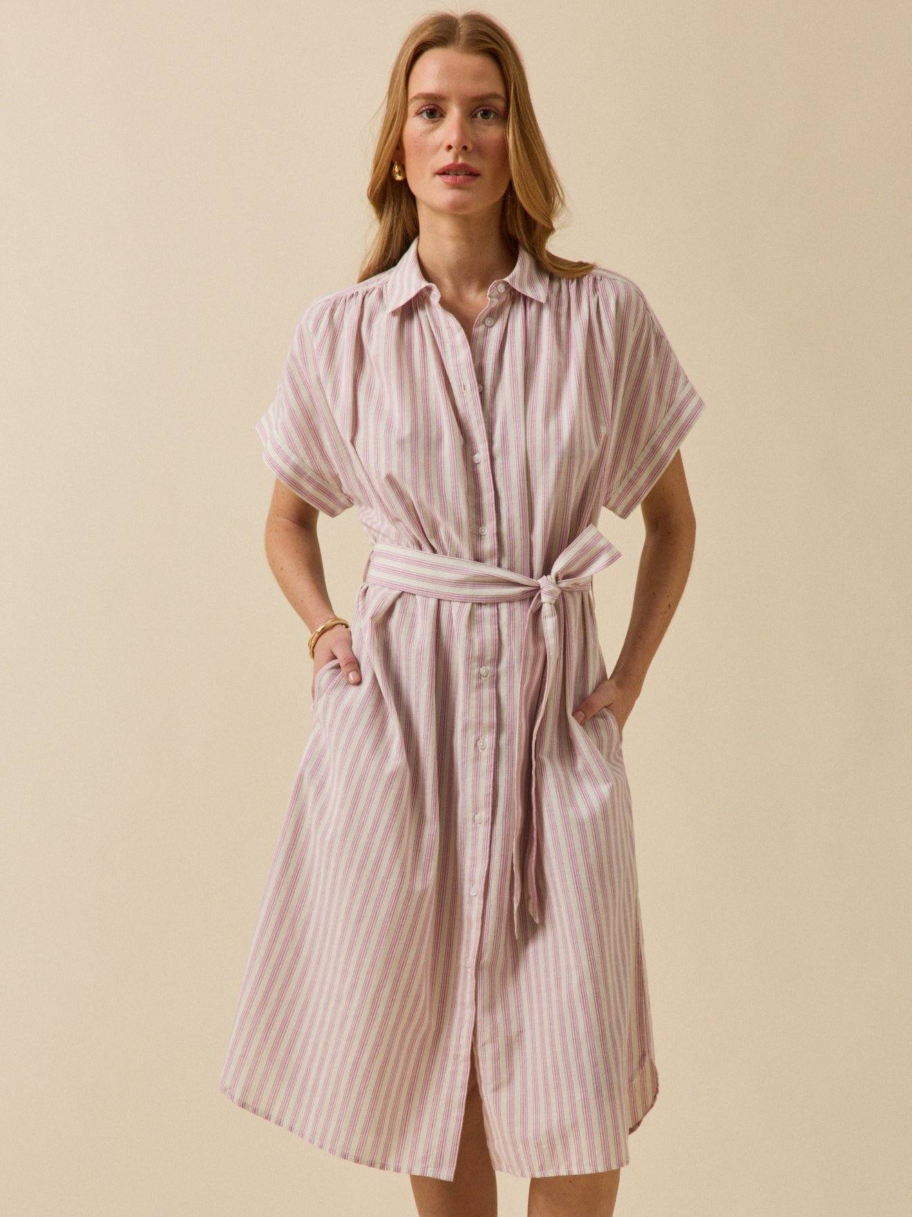 Women's striped sleeveless dress