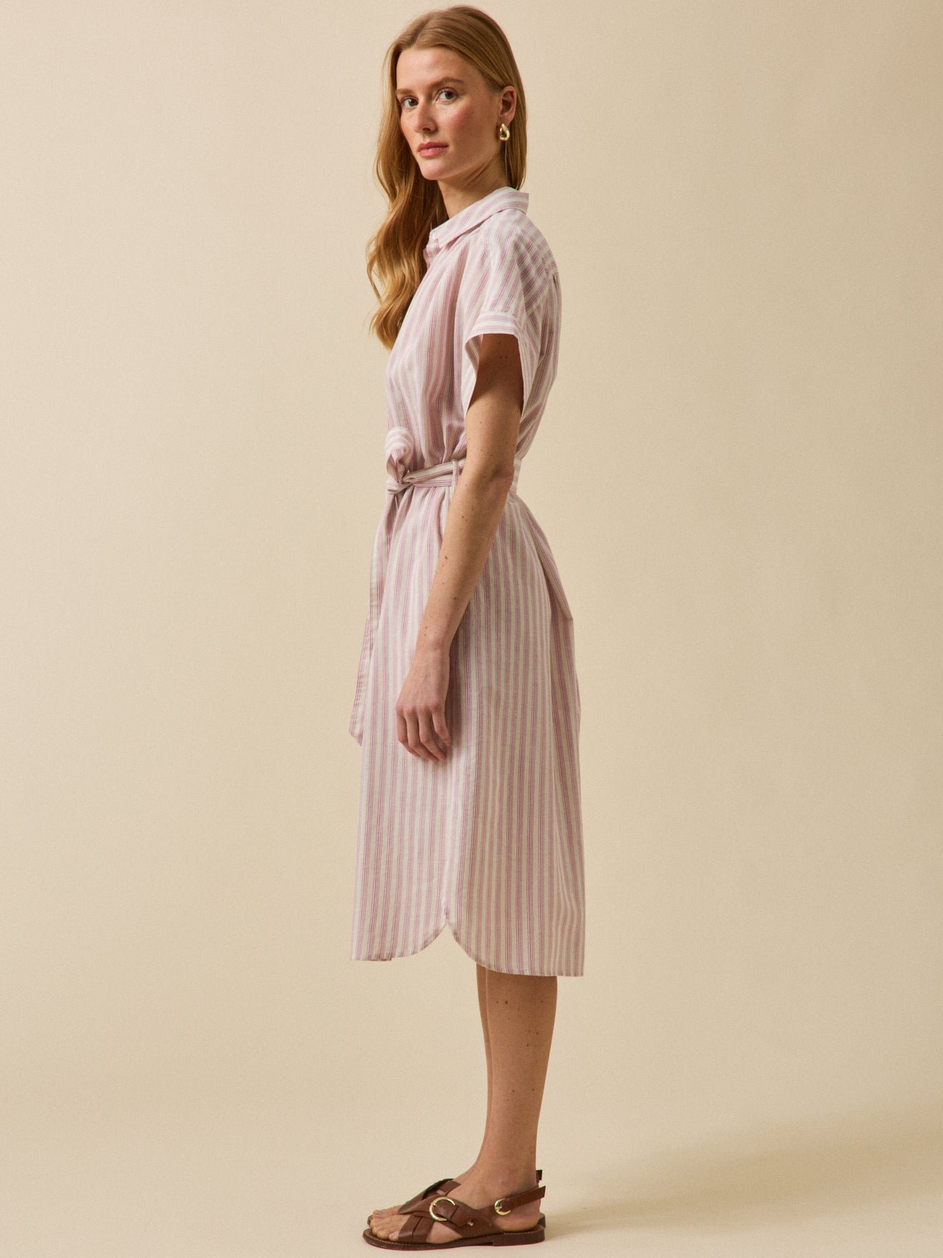 Women's striped sleeveless dress - Image 5