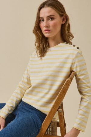 Women's sailor-stripe organic cotton T-shirt