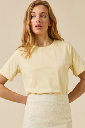 Women's embroidered organic cotton T-shirt