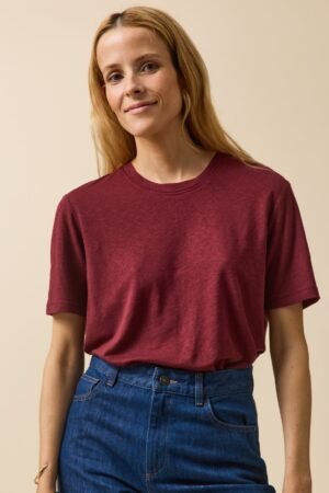 Women's linen and viscose T-shirt