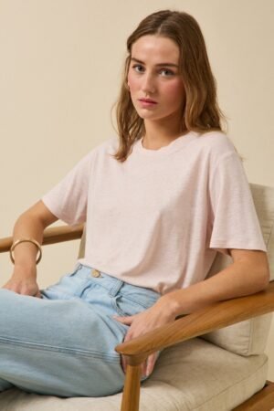 Women's linen and viscose T-shirt