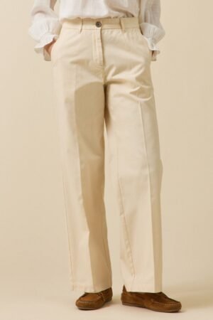 Women's wide-leg gabardine Clara trousers
