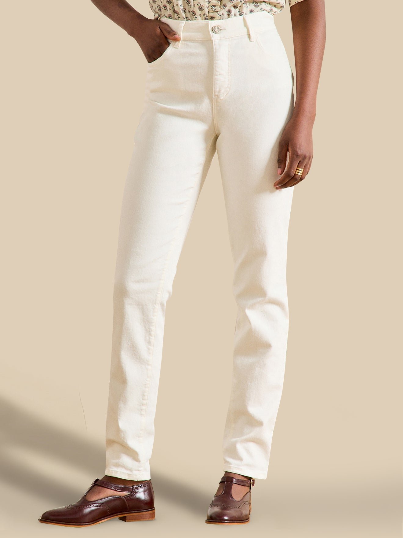 Women's slim-leg organic cotton Aurelie jeans