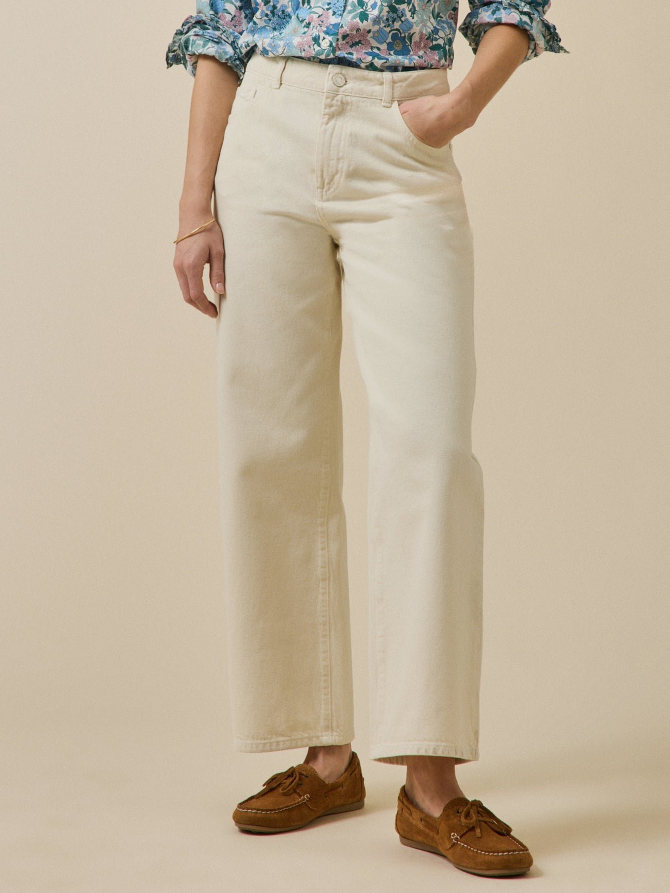 Women's wide-leg organic cotton Emilie jeans