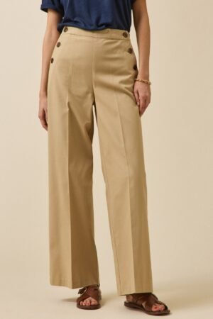 Women's wide-leg Maé button sailor-top trousers