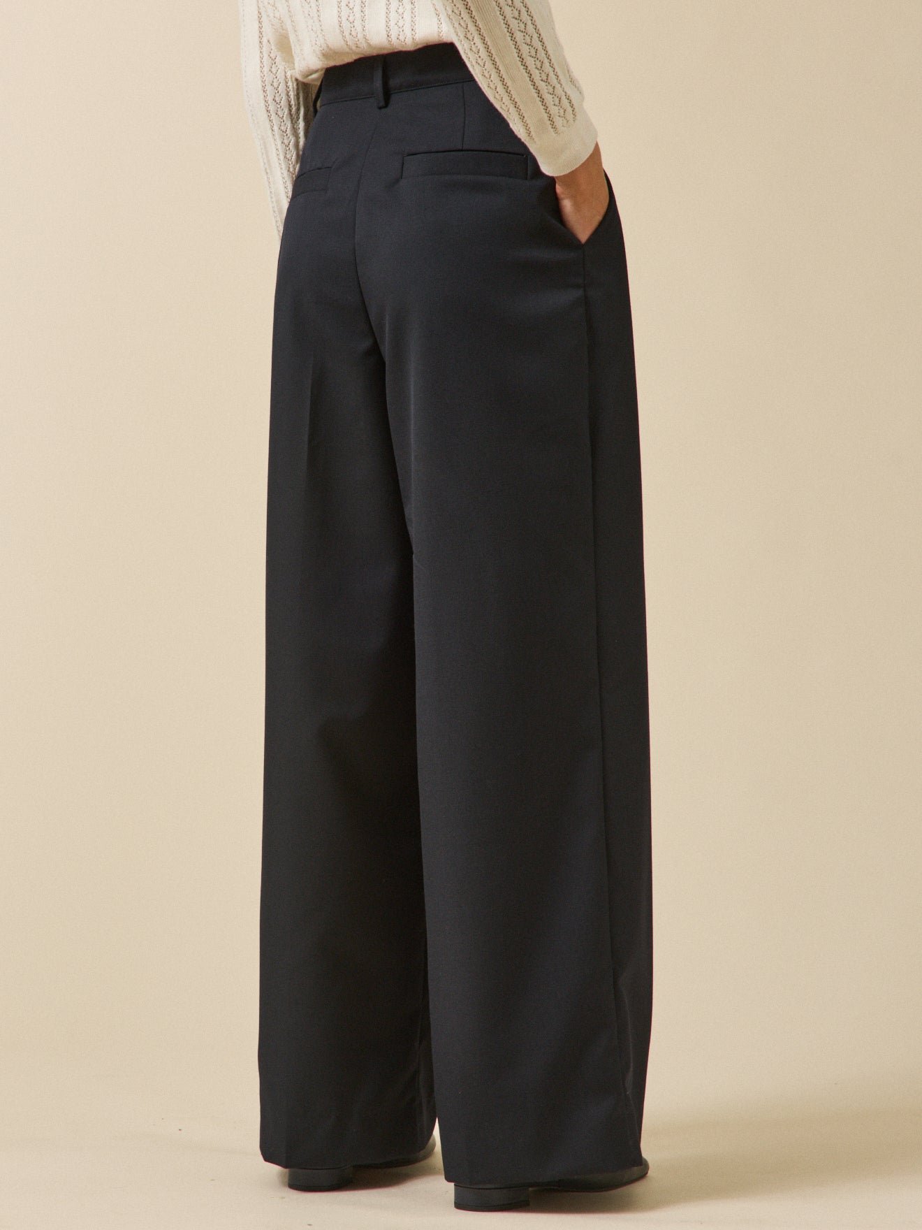 Women's wide-leg cool wool Agnes trousers - Image 2