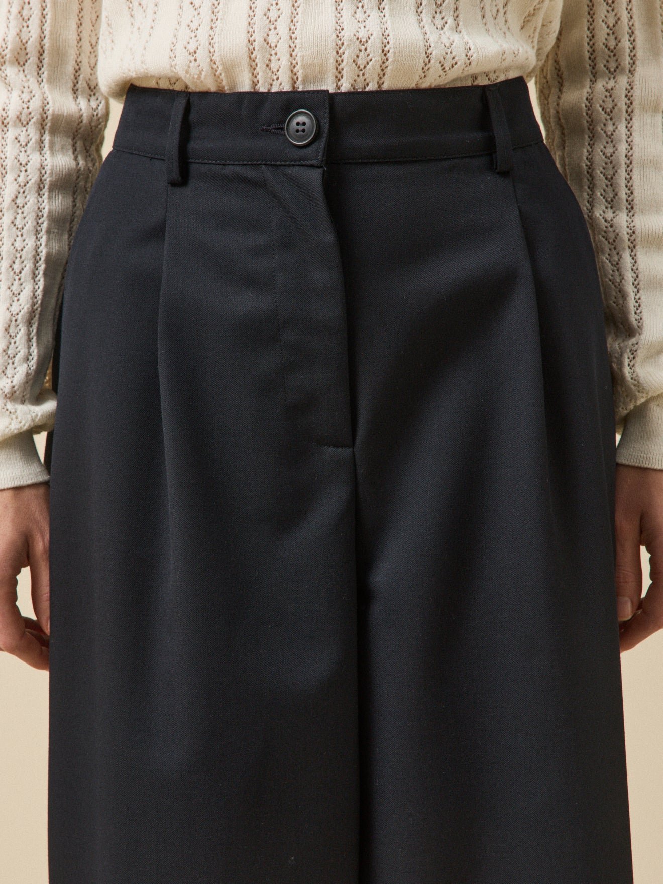 Women's wide-leg cool wool Agnes trousers - Image 3