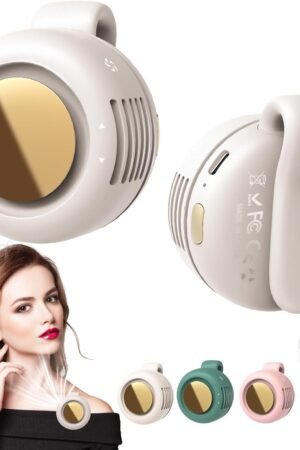 Portable Silent Mini Bladeless Fan Clip On, Small Fan Clip on for Shirt & Waist, Adjustable 3-Speed Suspended Whirlwind Fans, For Outdoor & Travel & Office, Travel Accessories, Gift