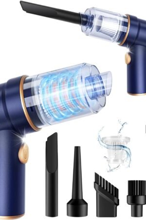 Handheld Car Vacuum Cleaner, 9000Pa Vacuum Cleaner and Air Duster, 120W High Power Hand Held Vacuum with LED Light and Multi-Nozzles