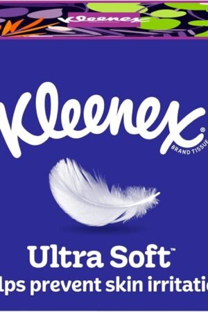 Kleenex Ultra Soft Facial Tissues, 8 Flat Boxes, 180 Tissues per Box, 3-Ply, Packaging May Vary