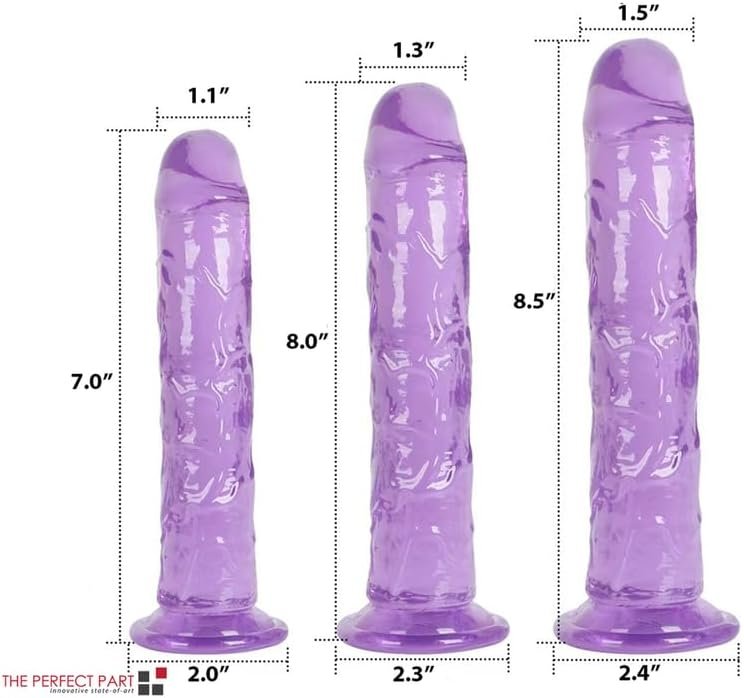 Anal Dildo - Realistic Jelly Suction Cup Dildo, Waterproof Cock Veined G Spot Dildo Dong for Women Pleasure, Body Safe Real Feel Dildo Anal Sex Toy for Hands-Free Play