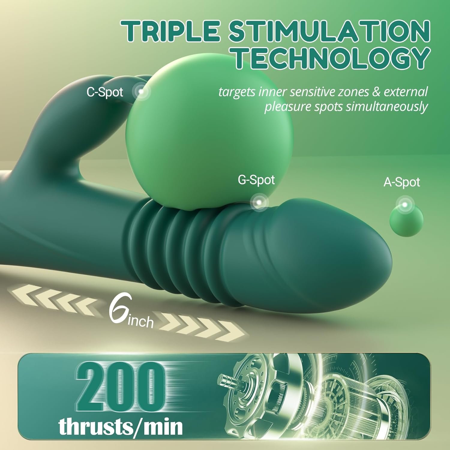 Thrusting Vibrator Rabbit Sex Toy - Vibrators Thrusting Dildo Female Adult Toys, Vibrater Dildos with G Spot & Clitoral Stimulator, Sexual Pleasure Tools for Women, Vibradores Consoladores - Image 6