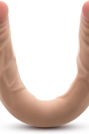 Eden 14" Double Ended Dildo - Realistic Double Sided Dong for Anal Vaginal Pleasure - Thick Long Double Penetration Penis - Two Sided Dildo Adult Sex Toy for Women Men Lesbian Couples Play - Beige