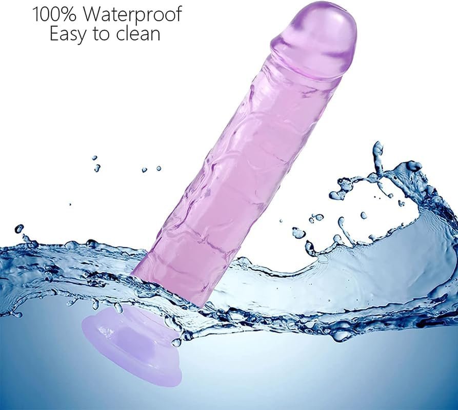 Anal Dildo - Realistic Jelly Suction Cup Dildo, Waterproof Cock Veined G Spot Dildo Dong for Women Pleasure, Body Safe Real Feel Dildo Anal Sex Toy for Hands-Free Play - Image 6