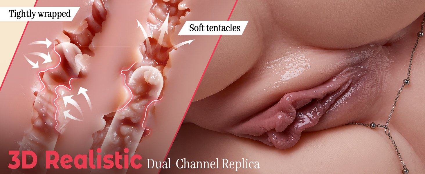 26LB BBW Lifesize Fat Butt Sex Dolls for Men Adult Toys,Tivino Torso Sex Doll Masturbator Male Sex Toy with Deeper Thicker Vagina & Tight Anal, Pocket Pussies Ass Stroker with Storage bag Drying Stick - Image 15