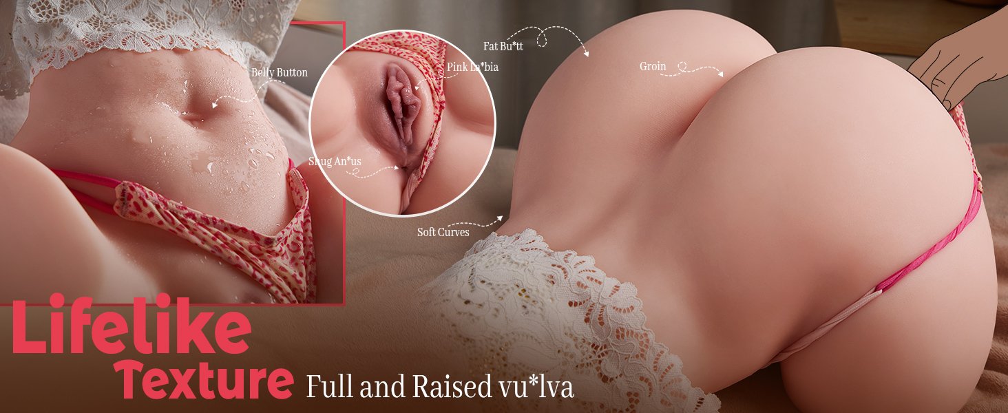26LB BBW Lifesize Fat Butt Sex Dolls for Men Adult Toys,Tivino Torso Sex Doll Masturbator Male Sex Toy with Deeper Thicker Vagina & Tight Anal, Pocket Pussies Ass Stroker with Storage bag Drying Stick - Image 16