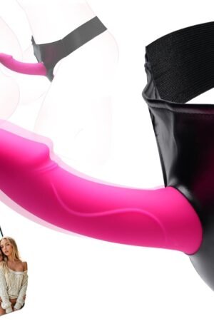 Strap On Dildo Harness Lesbian Adult Sex Toys & Games Vibrator, APP Adult Toys Dildos with 9 Vibrations G Spot Clit Stimulation Wearable Vibrators, Strapon Vibradores Couples Women Sex Toys Vibrating