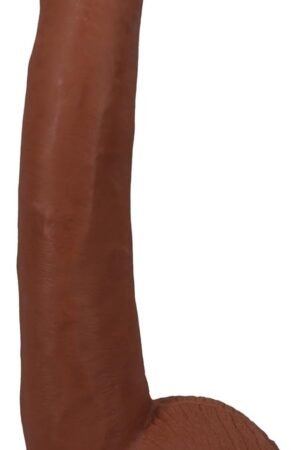 Doc Johnson Signature Series - Alex Jones - 11 Inch Realistic ULTRASKYN Dildo with Removeable Vac-U-Lock Suction Cup - F-Machine & Harness Compatible - for Adults Only, Caramel