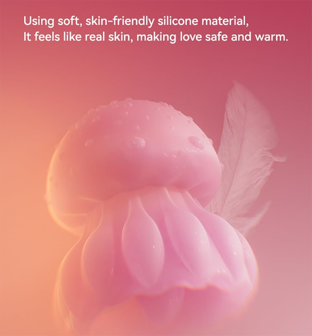 Rainbow LED Jellyfish Tongue Vibrator - 10 Licking & 10 Vibration Modes Clit Sucker, Quiet Adult Toy with Night Light, Waterproof Sex Toy for Women - Image 10