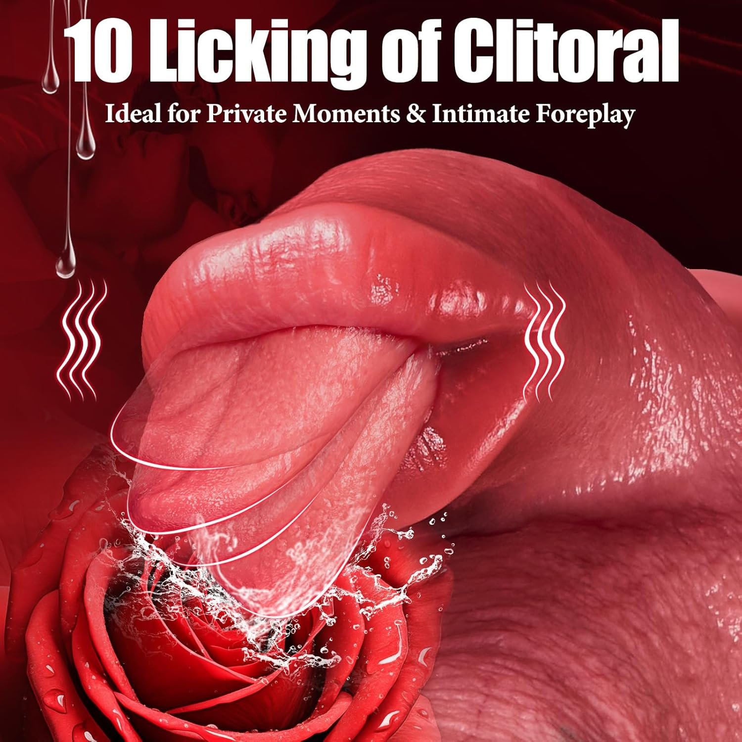 Huge Dildo Sex Toys Vibrator - 10" Big Realistic Thrusting Dildos with 10 Dual Tongue Licking & Thrusting Remote Contral Mode for G-Spot Clitoral Anal, Soft Thick Silicone Dildo Penis for Women Couple - Image 4