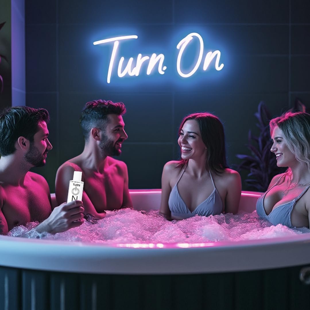 Turn On Silicone-Based Premium Personal Lubricant | Long Lasting Performance, Ultra Slick & Silky Smooth, Condom Safe Lube for Men, Women, and Couples, 8 fl oz - Image 5